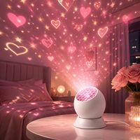 Nouvelle Lampe de Projection Océanique Alimentée par USB, Motifs Cœur Flocon de Neige de Noël, Lumière Céleste Rotative pour Fêtes, Mariages et Événements Festifs
