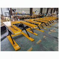 Table élévatrice hydraulique à ciseaux électriques de type U fixe pour entrepôt, plusieurs couleurs disponibles