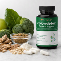 Complément Nettoyant Naturel Végétalien pour le Côlon, 60 Capsules, Sans Gluten et Sans OGM, Détox Herbal pour la Santé Intestinale