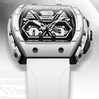 Montre à quartz pour homme TIMEARTX, bracelet en silicone, système lumineux, lecture nocturne, design non conventionnel, série X TA-5560