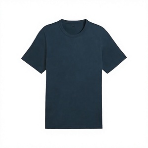 T-shirt décontracté pour homme grande taille, col rond, manches courtes, coupe classique, en jersey 100% coton doux, couleur noir chiné, personnalisable sur le devant - Product Image 2
