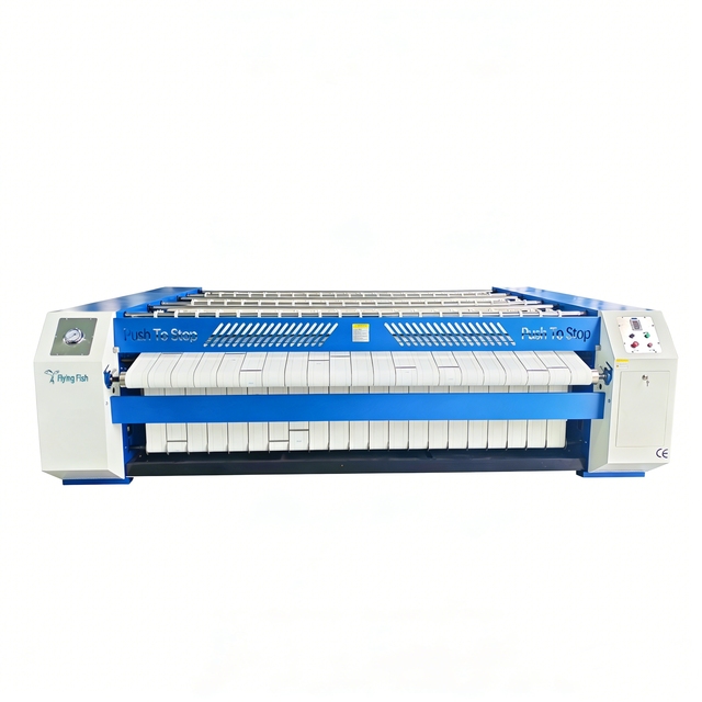 Commercial Cloth Ironing Machine Automatic Iron and Folding Machine Stable Performance Feed Clothes Folding Machine