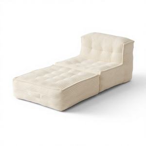 Contemporary Velvet Mail Order Packaging Reclining Lounge Chair Ottoman <b>for</b> Villa Waiting Room Vacuum Compressed <b>for</b> Transport - Product Image 1