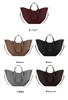 Nouveau Sac Fourre-Tout Grande Capacité en Cuir Véritable de Marques Célèbres pour Femmes, Sac Fourre-Tout Sculpté de Luxe avec Logo