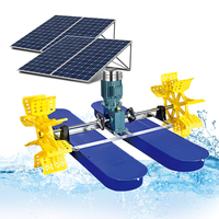 Aérateur solaire pour bassins piscicoles Water Saver, moteur à roue à aubes flottante pour une aquaculture de crevettes à haute productivité