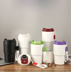 Thông minh cà phê Mug cà phê cup 16oz Tumbler cách điện thép không gỉ đôi tường Mug với LED hiển thị nhiệt độ nắp tay - Product Image 2