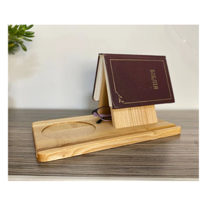 Porta Segnalibri in Legno con Sottobicchiere, Regalo per Amanti dei Libri, Organizzatore per Insegnanti, Porta Segnalibri Unico con Tazza da Caffè o Tè - Product Image 1