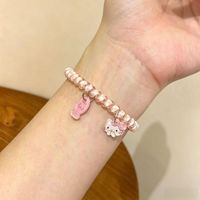 Bestseller Charm-Armband Mädchen Katzen-Haargummi Elastisches Spiral-Haargummi Kaninchen Plastik Spiral-Haargummis Telefonkabel-Haargummis