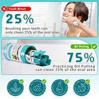 ALIVER Sachets de bain de bouche naturel à l'huile de coco et menthe, marque privée, 30 unités, service OEM, blanchiment des dents, sans alcool, rinçage buccal