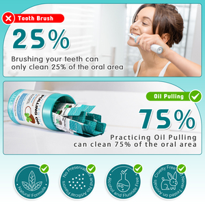ALIVER Collutorio Naturale al <span class=keywords><strong>Cocco</strong></span> e Menta in Bustine da 30 pezzi, Etichetta Privata, Servizio OEM, Sbiancante per <span class=keywords><strong>Denti</strong></span>, Senza Alcool - Product Image 4