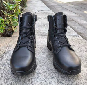 Botas de senderismo de cuero negro TSB801 para deportes al aire libre, tallas 35-47, unisex, para hombre y mujer, de caña media, color negro y marrón, personalizables. - Product Image 2