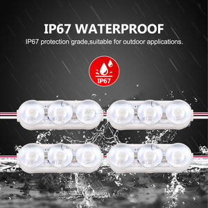 โมดูลไฟ LED สีขาวประสิทธิภาพสูง 3 ดวง IP67 0.72W พร้อมเลนส์ SMD 2835 DC12V มุมมอง 175 องศา สำหรับกล่องโฆษณา - Product Image 3