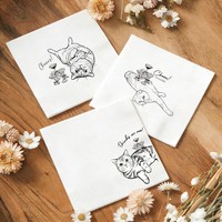 Serviettes de table personnalisées en papier simple 3 plis de haute qualité, monogramme personnalisé, pour mariage, fête en plein air, événement formel, décoration de table