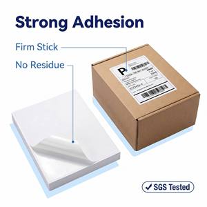 <span class=keywords><strong>Papier</strong></span> d'étiquettes d'expédition thermique directe A4, imperméable, vierge, autocollant, étiquettes de code-barres pour l'emballage de colis e-commerce - Product Image 2