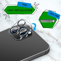 Film de protection pour caméra iPhone 3D, 2 pièces, protecteur d'écran en verre trempé transparent pour objectif de caméra arrière, pour iPhone 12 13 14 HD