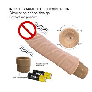かわいいTPE振動ディルド女性用ソフト巨大なディックコックセックストイGスポットプッシーマッサージ & スラスティング機能 - Product Image 3