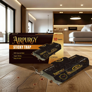 Paquete de 10 Trampas Adhesivas No Tóxicas con Cebo Integrado, Atrapa Insectos de Alta Resistencia para Cucarachas y Geckos, Uso en Interiores, Hogar, Cocina y Sótano - Product Image 1