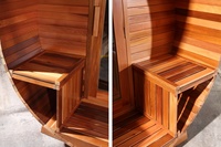 Sauna en cèdre rouge canadien pour 4-5 personnes, sauna sec traditionnel, sauna préfabriqué rustique pour l'extérieur, sauna domestique
