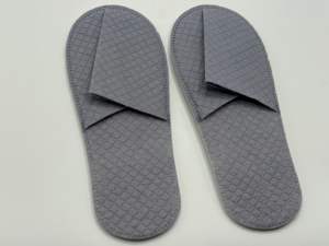 व्यक्तिगत लक्जरी होटल कस्टम बाथरूम विरोधी पर्ची डिस्पोजेबल गैर-बुने वाले वाफ़ल वीव नरम हल्के चप्पल चप्पल - Product Image 2