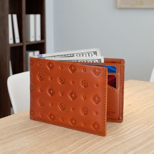Boshiho Leather Men Debossed Bifold Credit <b>Card</b> <b>Holder</b> RFID <b>Wallet</b> Slim Cowhide Leather Men's <b>Wallet</b> Ultra-Thin Large Capacity - Product Image 3