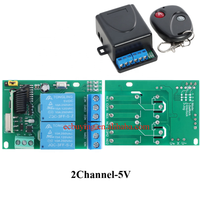 Module de relais sans fil à télécommande 433Mhz DC 5V 12V 1CH 2CH RF avec télécommande pour serrure électromagnétique de porte