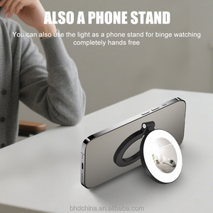 Espejo de maquillaje magnético 3 en 1, soporte para teléfono, luz de relleno para Selfie, luz nocturna, brillo ajustable para Selfies Live para <span class=keywords><strong>Iphone</strong></span> - Product Image 6