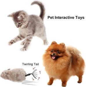 Jouet interactif pour chat en forme de souris réaliste, pour chatons, activité intérieure, chasse et divertissement quotidien - Product Image 1