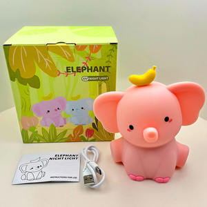 2026 Yeni Gelen Fil Silikon LED Başucu Lambası Bebekler İçin USB Şarjlı Dokunmatik Kontrollü Taşınabilir Gece Lambası Çocuklar İçin - Product Image 4