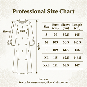 Abaya Modeste Ornée pour Femme, Longue, Coupe Ample, Idéale pour les Occasions Spéciales, Commande en Gros - Product Image 5