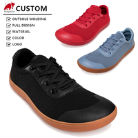 Chaussures de sport décontractées pour hommes, à bout rond, en maille, légères, à lacets, toutes saisons, pieds nus, fabriquées sur mesure