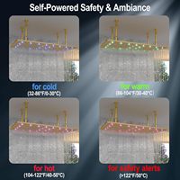 NPYSVSSS Ensemble de douche double à fixation au plafond LED 16x32 pouces en laiton brossé doré avec vanne 4 fonctions et douchette 2-en-1 complète