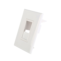 Placa de Pared Empotrada de Bajo Voltaje sin Tornillos con Cubierta Deslizante para Cable de Audio/Video, Paso de Cable y Entrada
