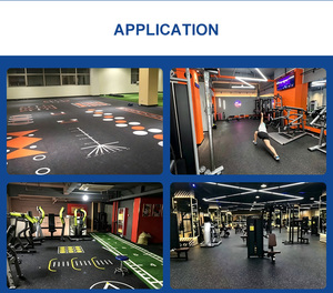 Rollo de Suelo de Goma para Deportes en Interiores, Tapete de Gimnasio Antideslizante y Absorbente de Impactos con Diseño de Puntos, Tapete de Entrenamiento para Centro de Fitness - Product Image 4