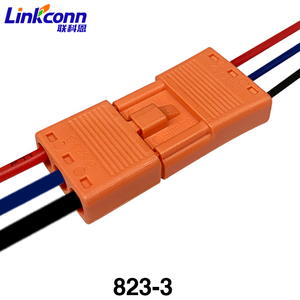 823 2Pin 3Pin Female Male US Standard Orange Plug In Electrical Terminal Block Connector For <b>LED</b> <b>Lighting</b> - Product Image 3