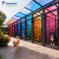 Plaque de polycarbonate alvéolaire colorée stabilisée aux UV à double paroi pour abri de jardin, cabane pour animaux, niche pour chien, abri pour chat, mur et toit