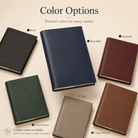 Housse de carnet A5 personnalisée en cuir PU texture Saffiano, couverture souple cousue, avec inserts rechargeables, logo, cadeau
