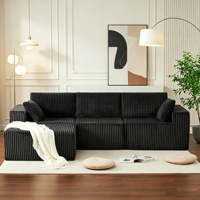 Sofá Seccional en Forma de L Moderno de Alta Calidad a Bajo Precio, Diseño Comprimido al Vacío, Sofá Cama Cómodo, Modular, Convertible, para Hotel