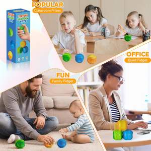 Siliconen textuur sensorische speelgoed fidget cube stressbal voor autisme therapie <span class=keywords><strong>ADHD</strong></span> volwassenen kinderen Montessori educatief speelgoed set - Product Image 5