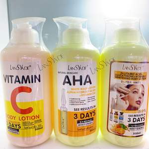 <span class=keywords><strong>Lait</strong></span> Corporel Hydratant et <span class=keywords><strong>Éclaircissant</strong></span> au Beurre de Karité, Vitamine C et AHA, Qualité OEM Supérieure, pour le Visage et le Corps, Vente en Gros - Product Image 2