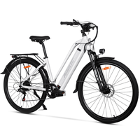 Bicicleta eléctrica urbana de 27.5 pulgadas con motor de 500W y cuadro bajo, precio de fábrica