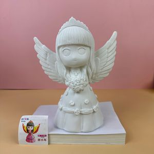 Vente en gros fabricants blanc blanc princesse mignon dessin animé PVC vinyle <span class=keywords><strong>peinture</strong></span> poupées <span class=keywords><strong>figurine</strong></span> pour tirelire boîte d'économie d'argent - Product Image 5