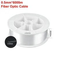 Cable de fibra óptica para iluminación ambiental creativa PMMA 0,5mm emisor final 6000 m/rollo de cable transparente cortable para iluminación ambiental creativa