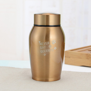 Guci Logam Stainless Steel Modern yang Dapat Disesuaikan Secara Grosir untuk Menampung Abu Hewan Peliharaan - Kucing dan Anjing - Product Image 2