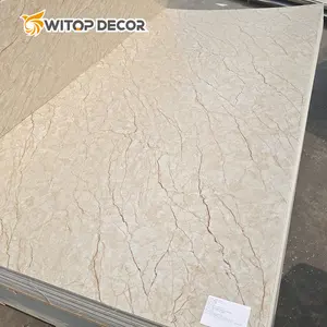 Paste Install Wall Panel Pvc Marble Sheet UV Highlight 3D Print 1.2*2.4m Custom Pattern Decorative White 3D Model Design 5 Years