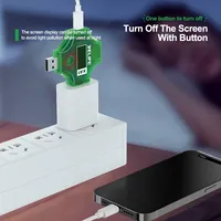 Relife XA1 Ampèremètre portable Testeur de courant de tension 2-en-1 USB Type-C PD Voltmètre numérique pour réparation de téléphone portable Type-A Type-C