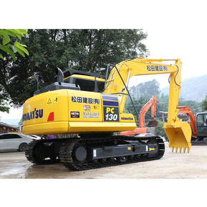 Excavadora de cadenas Komatsu PC130 usada de buen rendimiento con motor y bomba para construcción y movimiento de tierras - Product Image 6