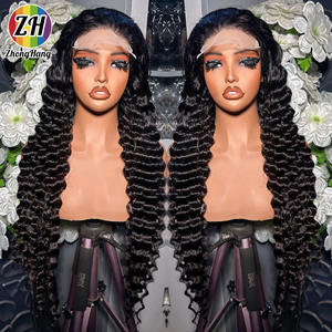 250 Densité HD 13X6 Transparent Vague Profonde Cheveux Humains Dentelle Frontale Perruque 30 40 Pouces 13X4 Eau Bouclés Dentelle Avant Perruques de Cheveux Humains - Product Image 2