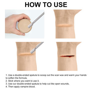 EELHOE SFX Kit d'accessoires de <span class=keywords><strong>maquillage</strong></span> de fête avec atmosphère effrayante et cicatrice - Product Image 4