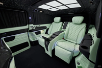 Kit intérieur VIP vert sauge pour Vito V250 V300 W447, avec consoles centrales, bureaux escamotables, sièges aéro, toit en grille Starlight, équipement d'adaptation