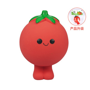 Jouet sonore pour chien Etoys en latex, en forme de légumes (tomate, pois, carotte) - Product Image 5
